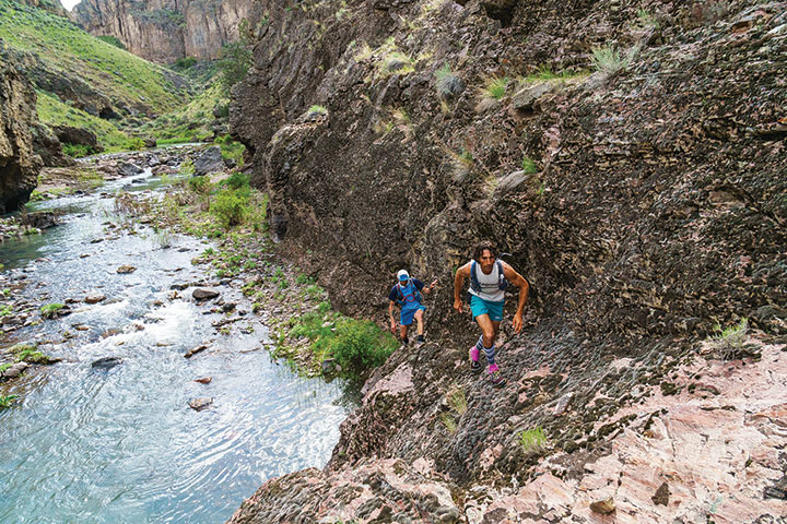 Day 2: Finding a passable route sometimes required delicate scrambling.